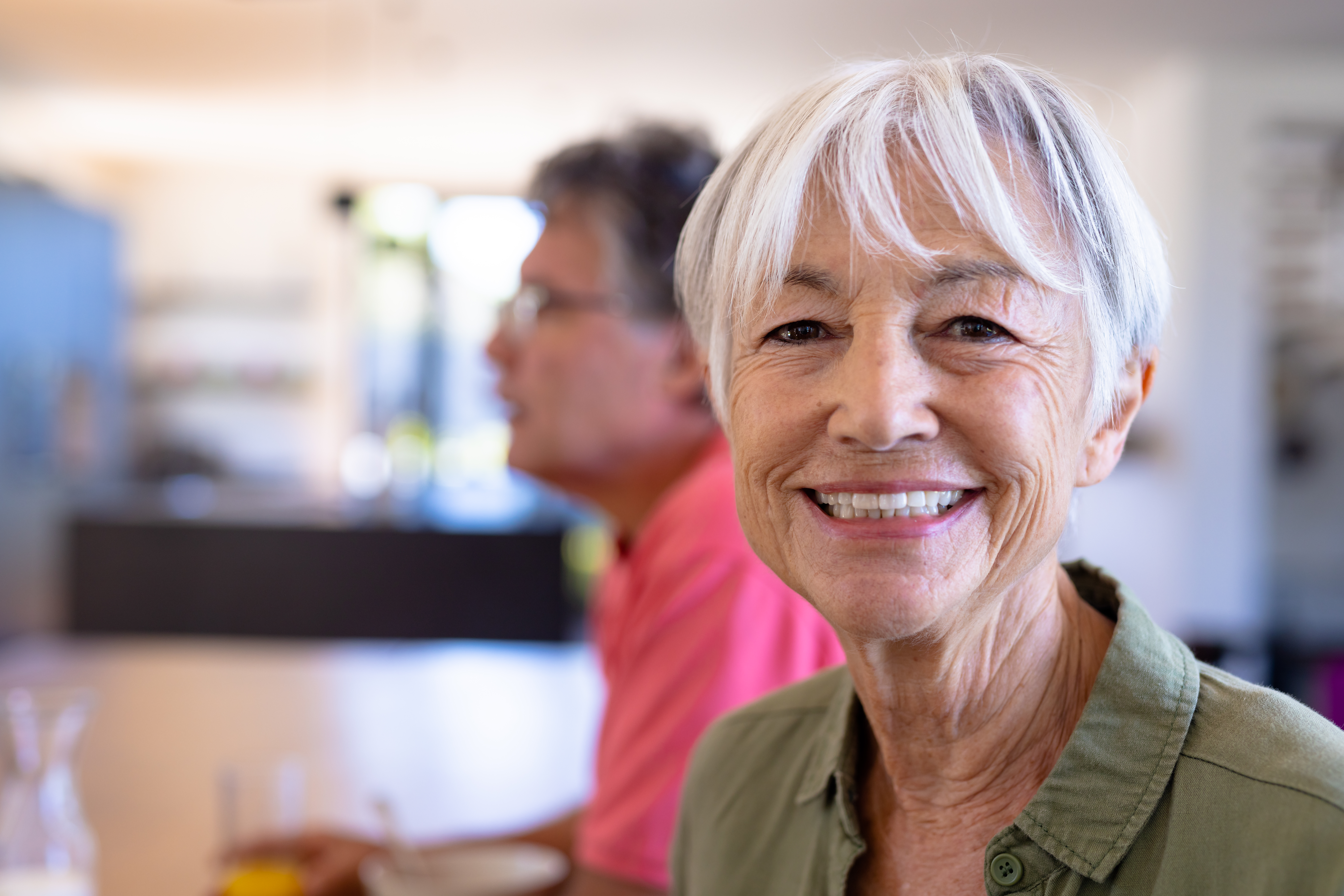 Woman smiling
